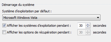 démarrage système vista