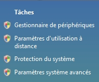 paramètres système avancés vista