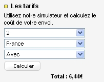 simulateur tarif recommandé électronique